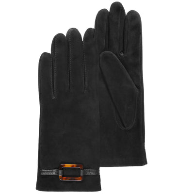 Gants Femme tactiles cuir anneaux Noir Gants Femme tactiles cuir anneaux Noir