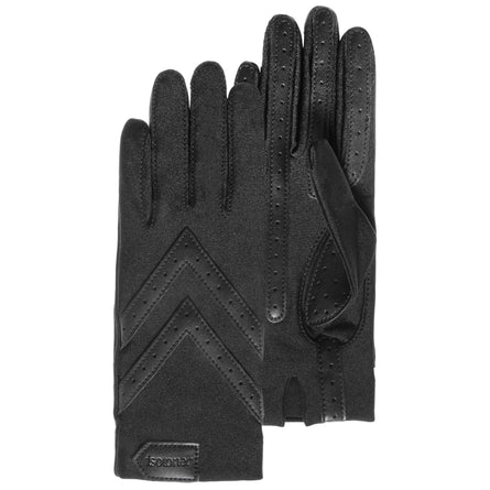 Gants Femme tissu extensible recyclé Noir - Isotoner