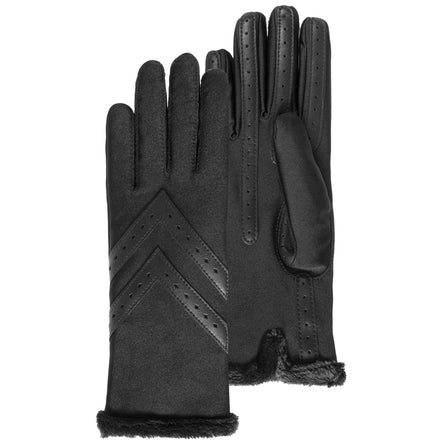 Gants Femme tissu recyclé  Noir doublé - Isotoner