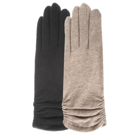 Gants long Femme tactile laine Noir - Isotoner