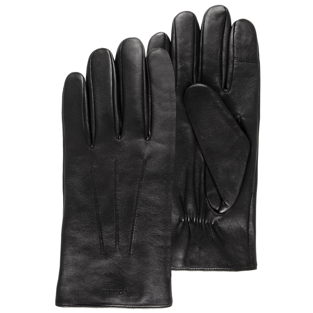 Gants Homme tactiles doublés chaud Noir - Isotoner