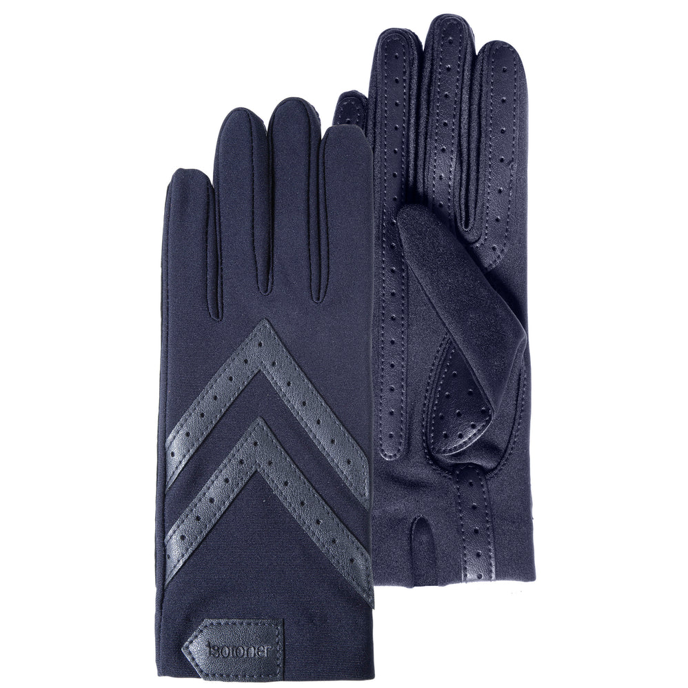 Gants Femme tissu extensible recyclé Bleu nuit - Isotoner