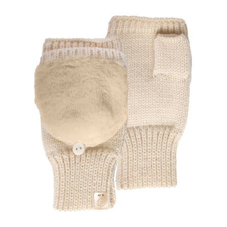Mitaines Femme imitation fourrure Crème - Isotoner