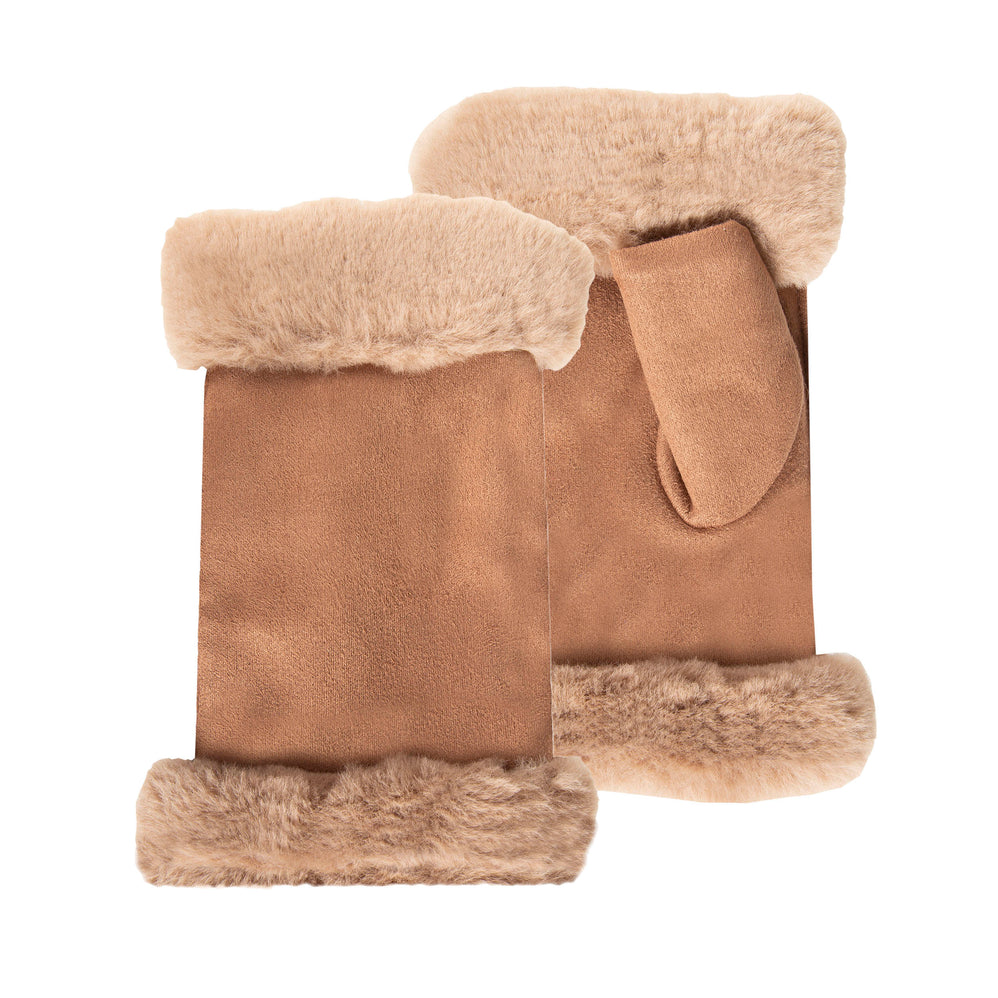 Mitaines Femme bord imitation fourrure Camel - Isotoner
