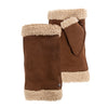 Mitaines Femme cuir velours fourré Olive cognac - Isotoner