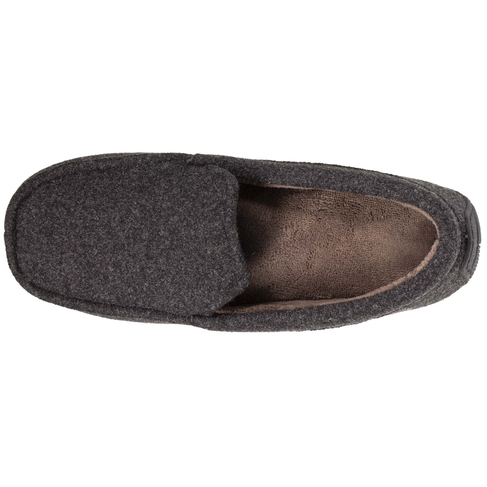 Chaussons mocassins Homme feutrine Gris Chiné - Isotoner