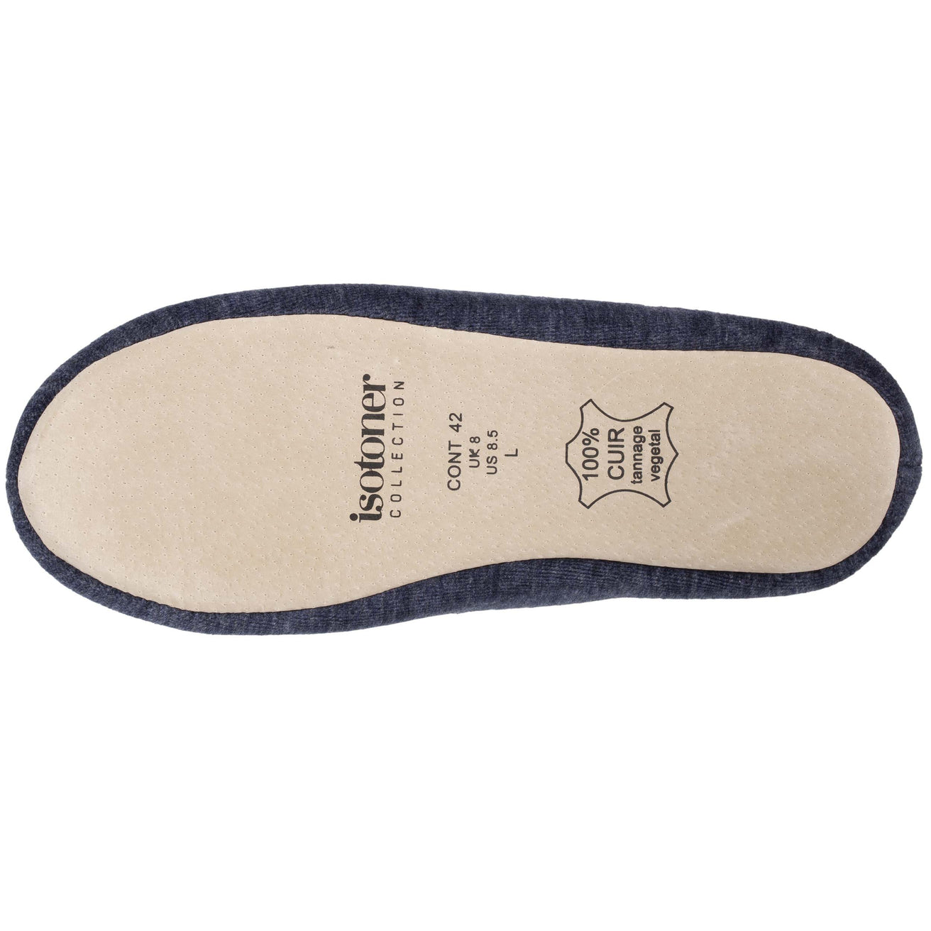 Chaussons mocassins Homme Marine Chiné