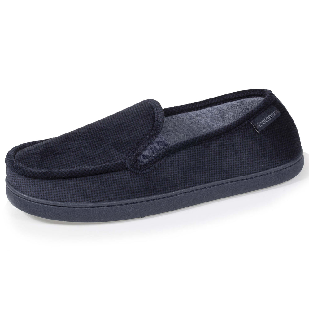Chaussons mocassins Homme velours Marine - Isotoner