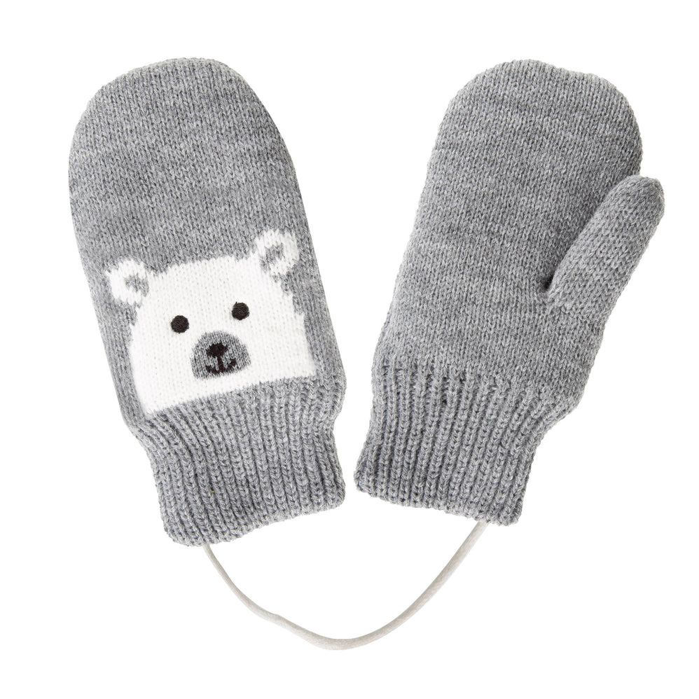 Moufles Enfant 2/3 ans motif ours Gris - Isotoner