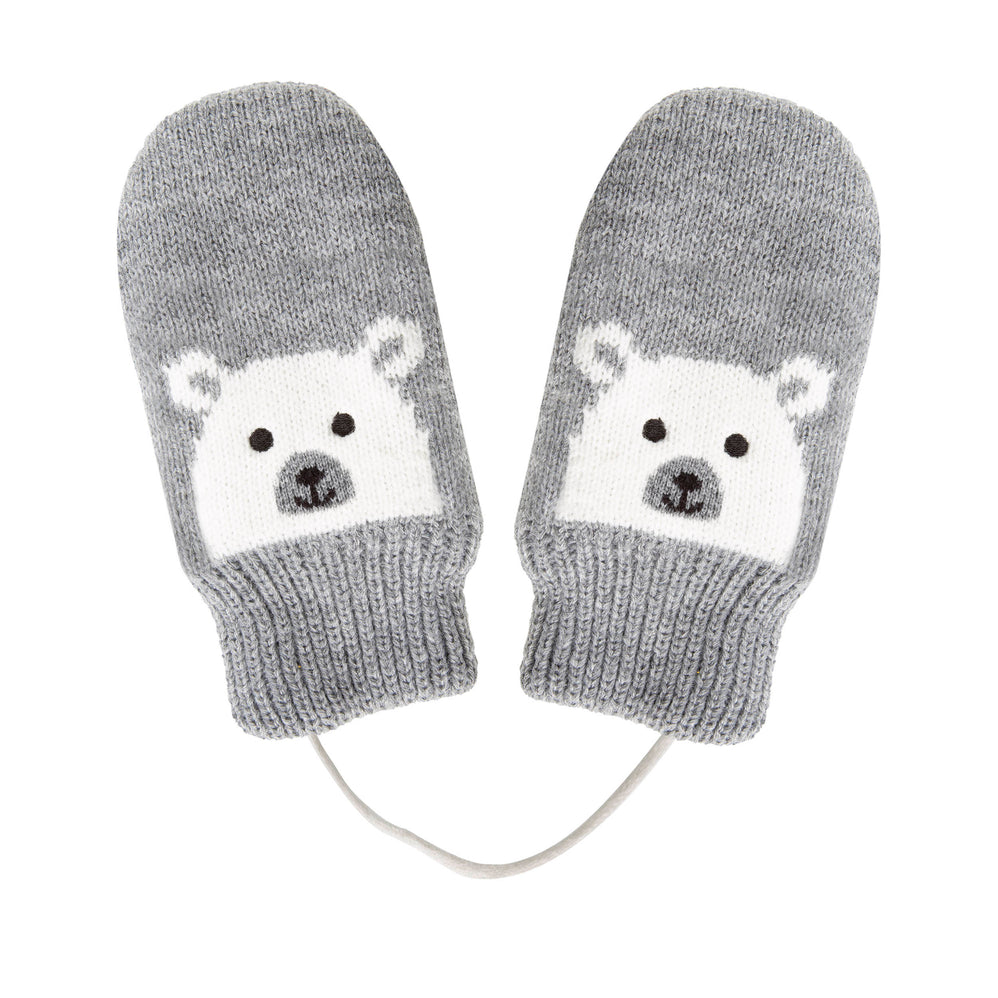 Moufles Enfant 2/3 ans motif ours Gris - Isotoner