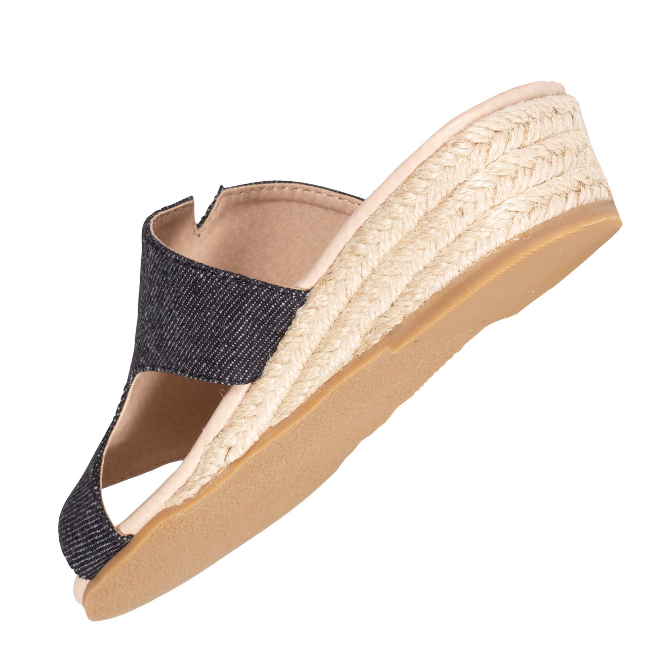 Mules claquettes Femme talon Jean Noir Isotoner