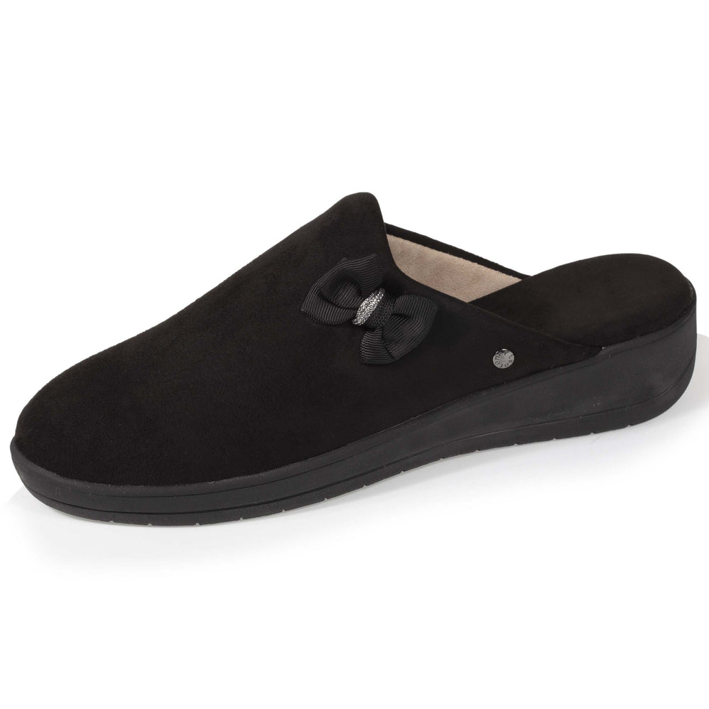 Chaussons mules Femme Talon Nœud Noir - Isotoner