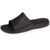 Mules claquettes Femme ajourées Blanc noir - Isotoner