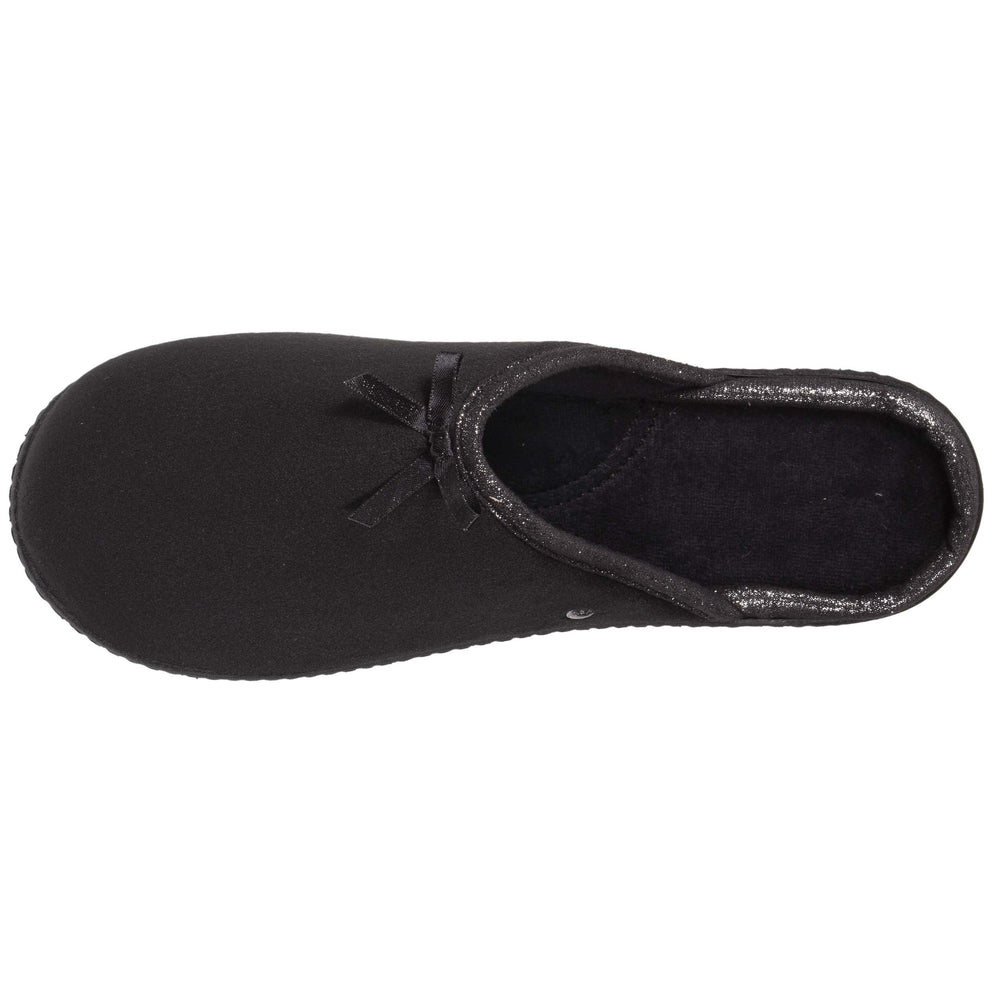 Chaussons mules Femme Brillant Noir - Isotoner