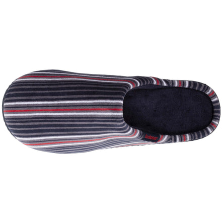Chaussons mules Homme Rayures bleues - Isotoner