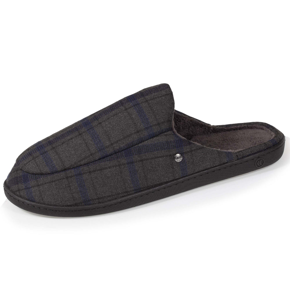 Chaussons mules Homme Tartan - Isotoner