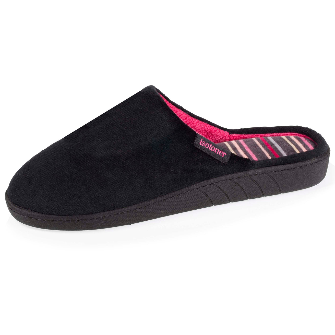 Chaussons mules Femme Noir Isotoner