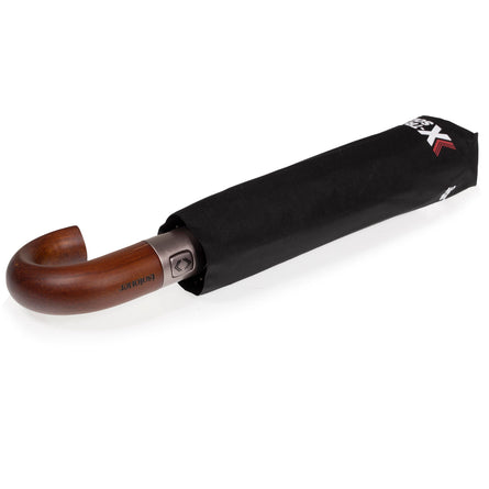 Parapluie Crook bois X-TRA SOLIDE Noir DELUXE - Isotoner