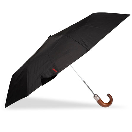 Parapluie Crook bois X-TRA SOLIDE Noir DELUXE - Isotoner