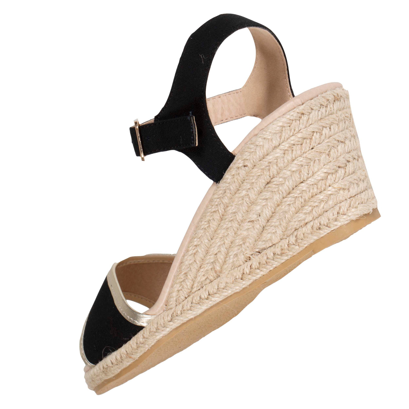 Espadrilles Femme détail doré talon corde