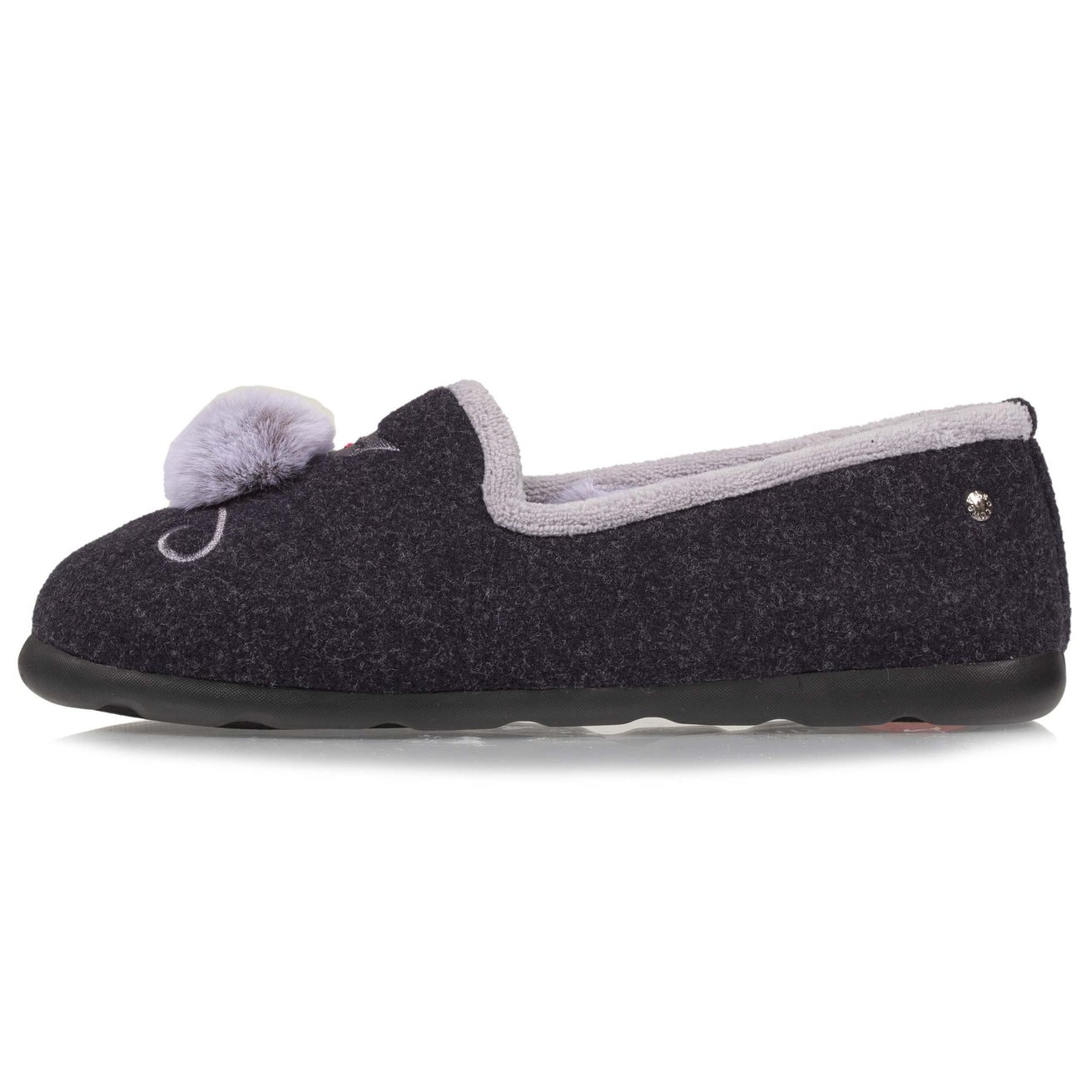 Chaussons charentaises Femme Chat fantaisie Marine