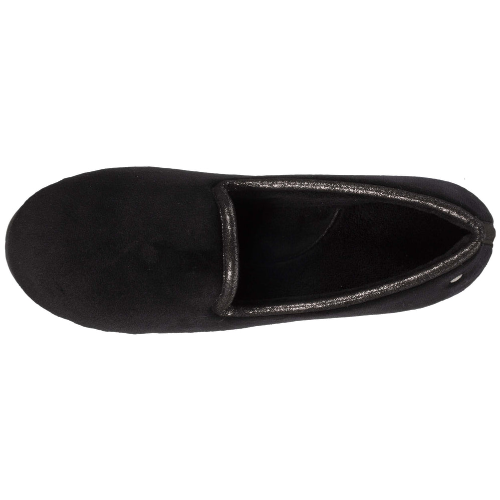 Chaussons charentaises Femme Brillant Noir - Isotoner