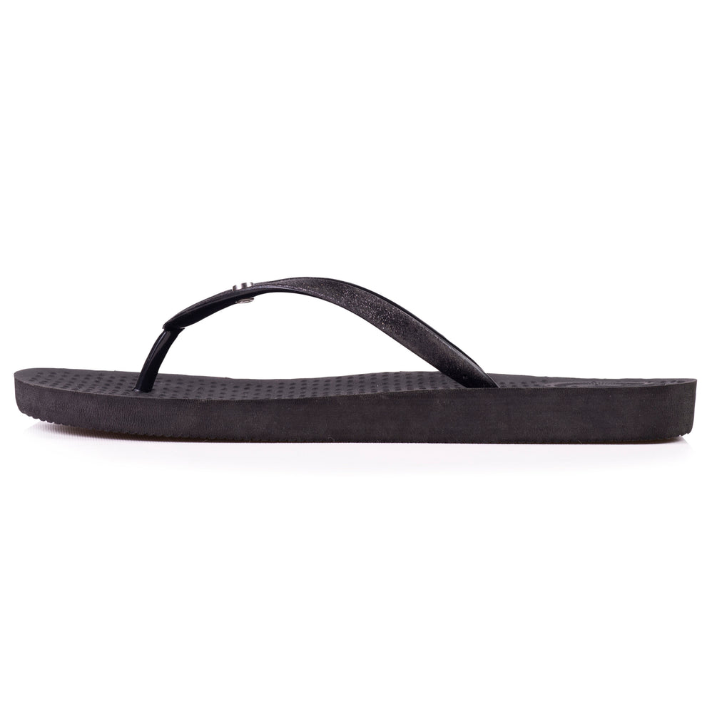 Tongs Femme tige paillettes Noir - Isotoner