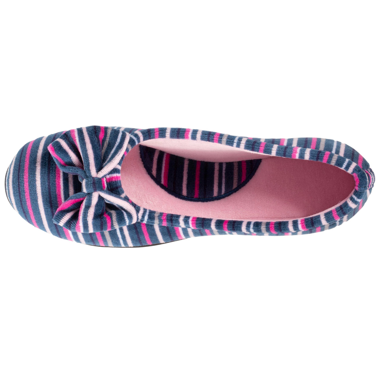 Chaussons ballerines Femme Rayures Nœud