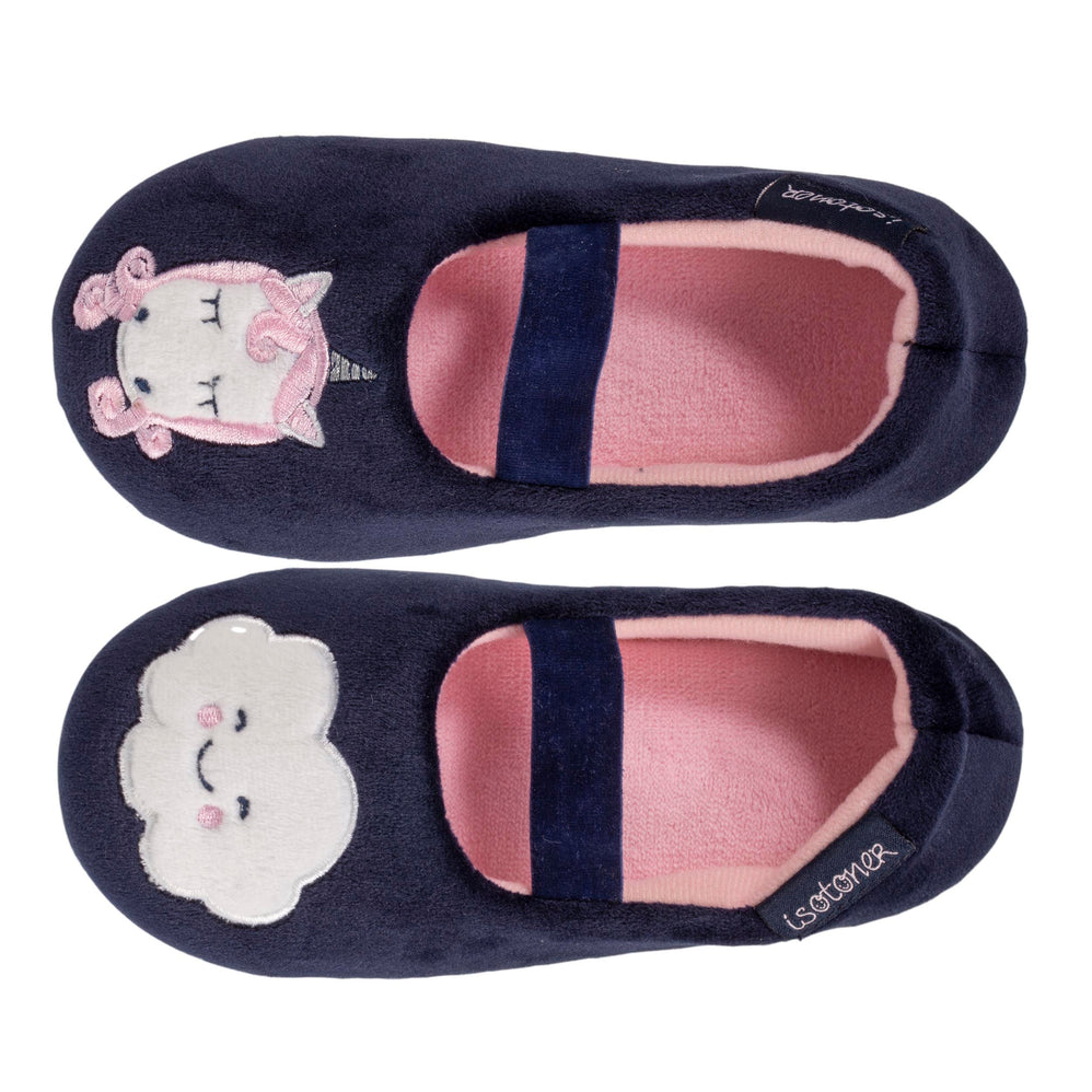 Chaussons ballerines Enfant Licorne Marine - Isotoner