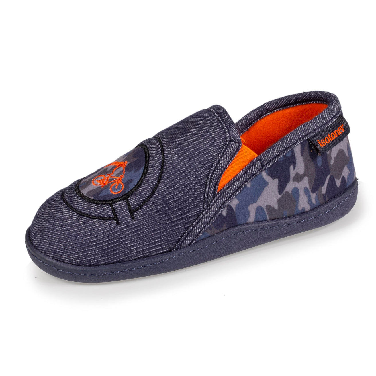 Chaussons mocassins Enfant Denim Marine Isotoner