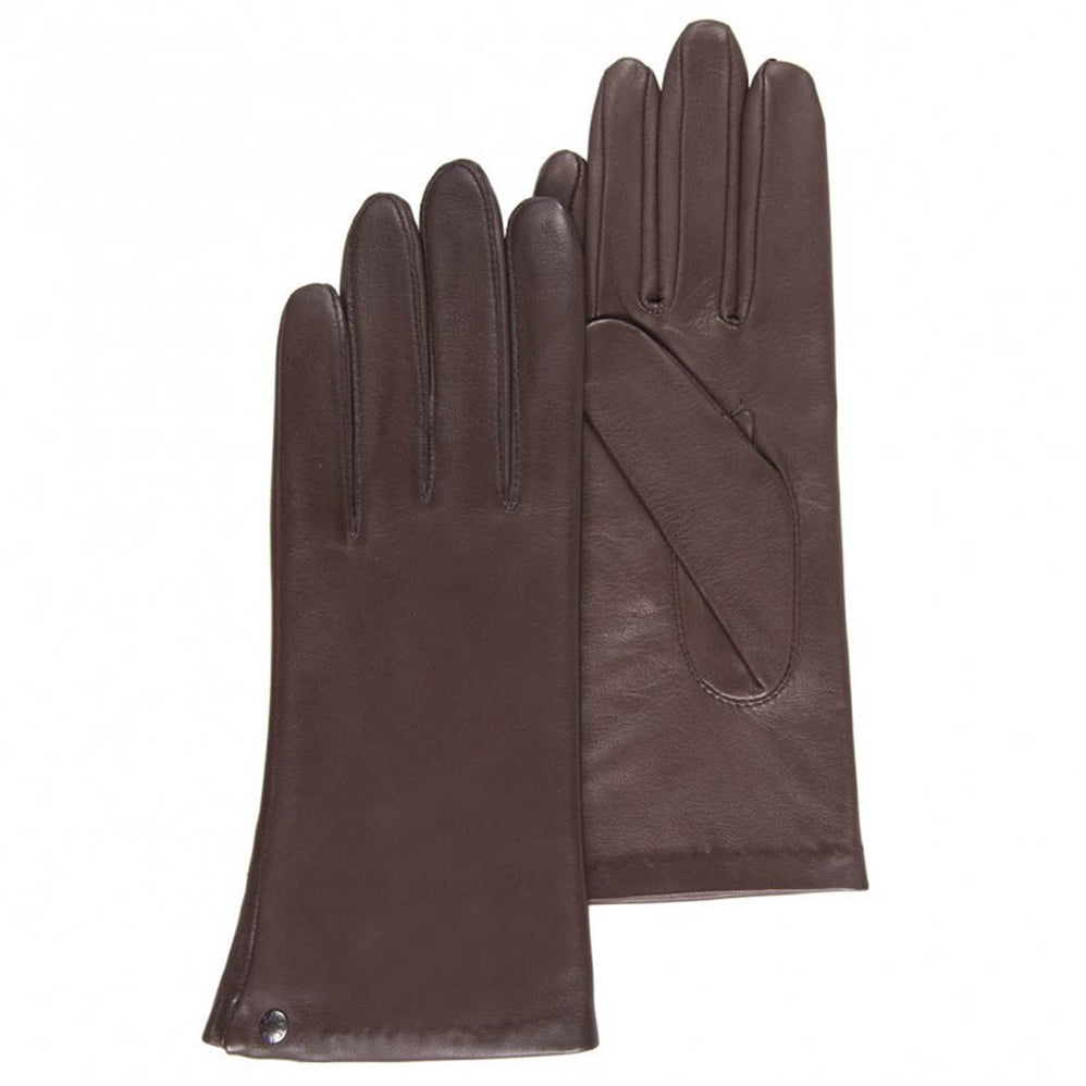 Gants Femme cuir doublé soie Marron - Isotoner