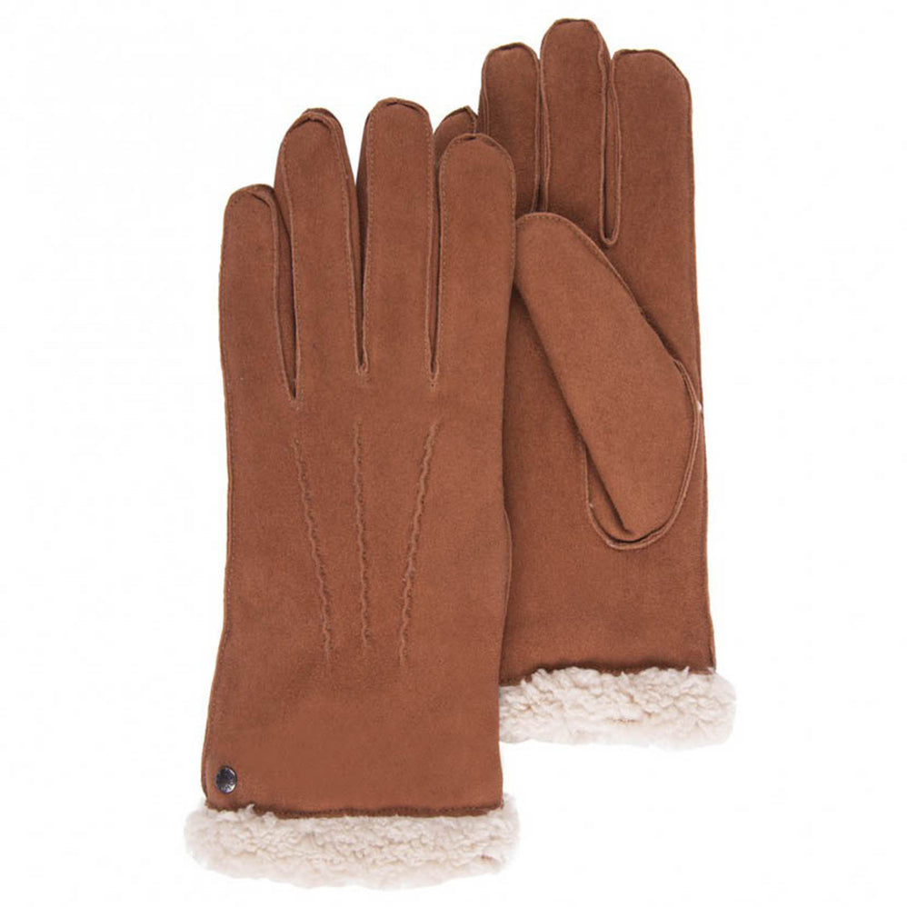 Gants Femme cuir velours fourrés Cognac - Isotoner