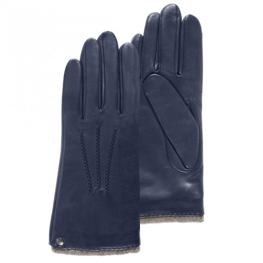 Gants Femme cuir chaud Marine - Isotoner
