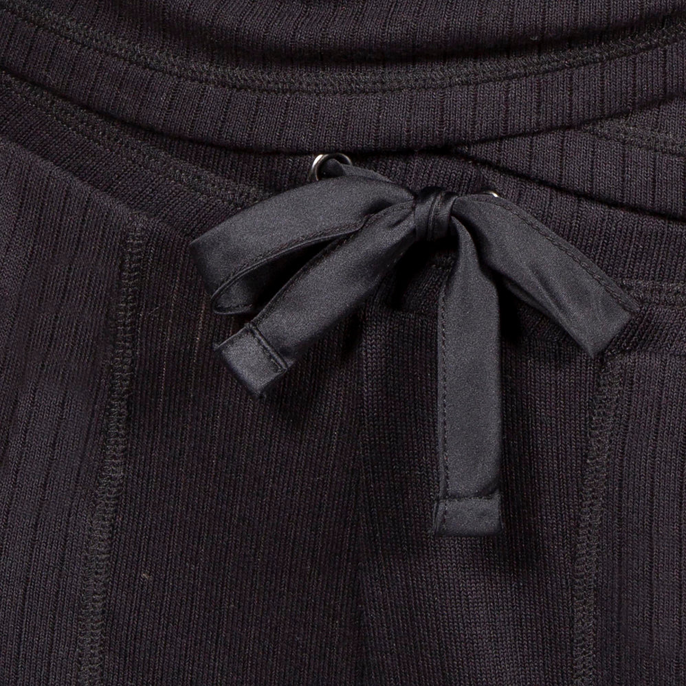 Pantalon large Femme tissu côtelé Noir - Isotoner