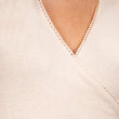 T-shirt cache-coeur Femme Beige
