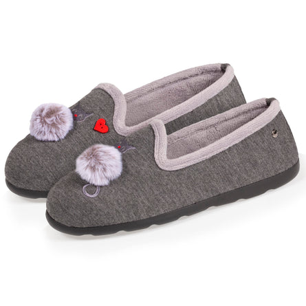 Chaussons charentaises Femme Chat Fantaisie - Isotoner